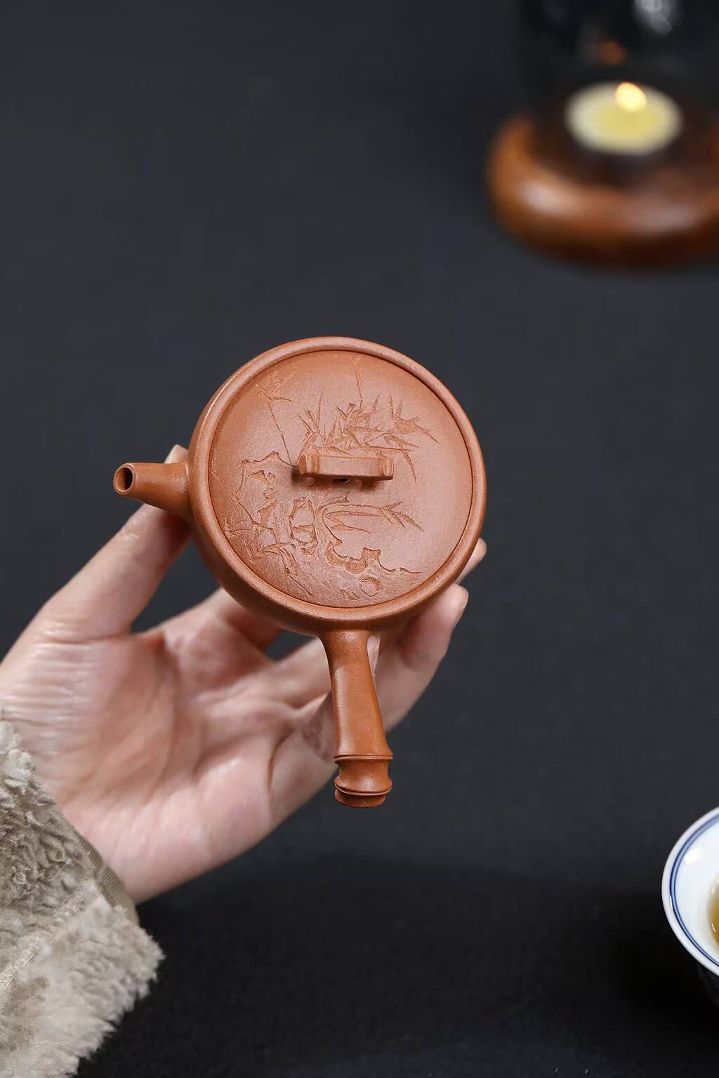 Handmade Yixing Zisha Teapot "Zhu Yun" (Bamboo Rhyme) | 竹韵 - 100ml