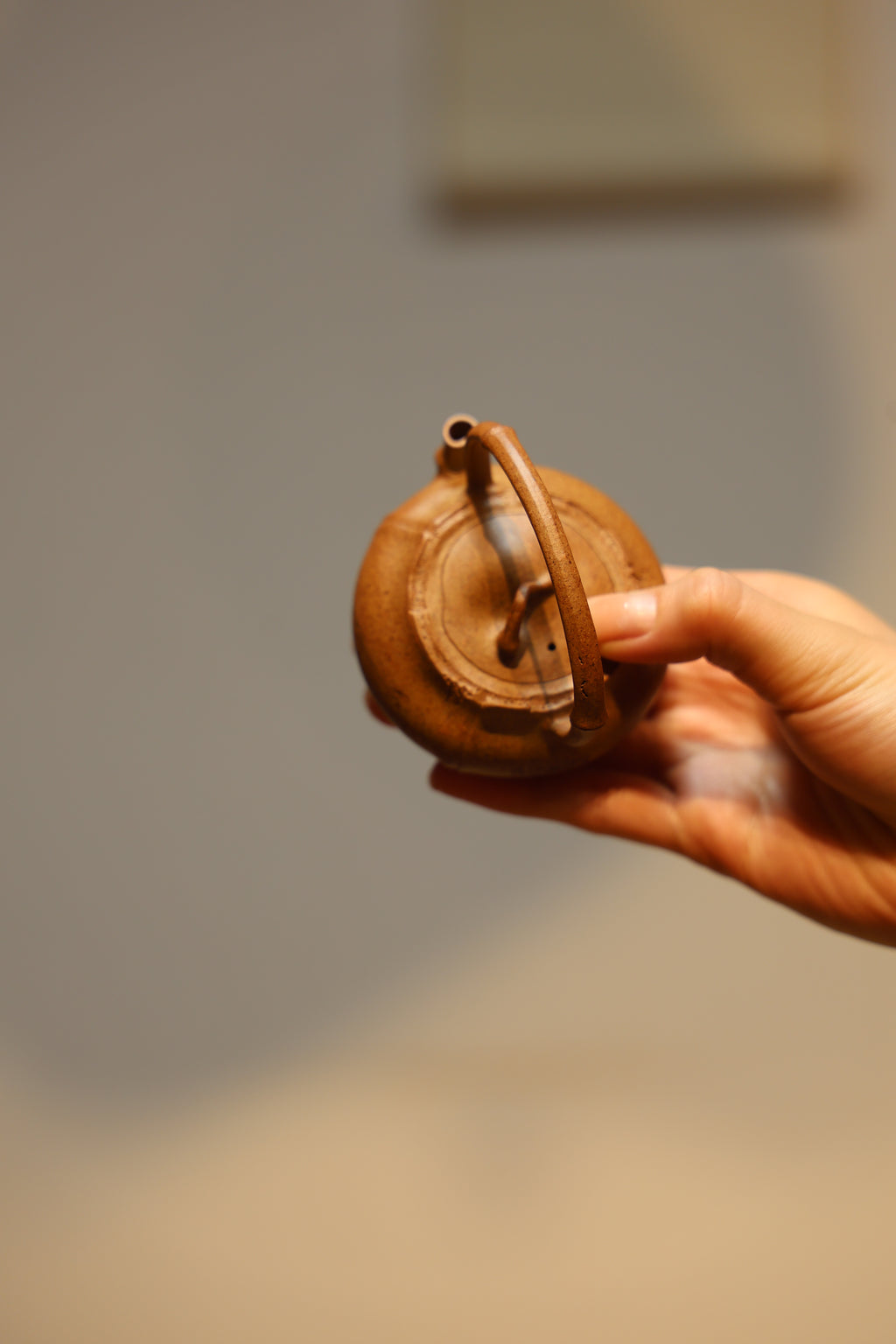 Handmade Yixing Zisha Teapot "Hua Yu Ti Liang" (Eclosion) | 化羽提梁 - 90ml