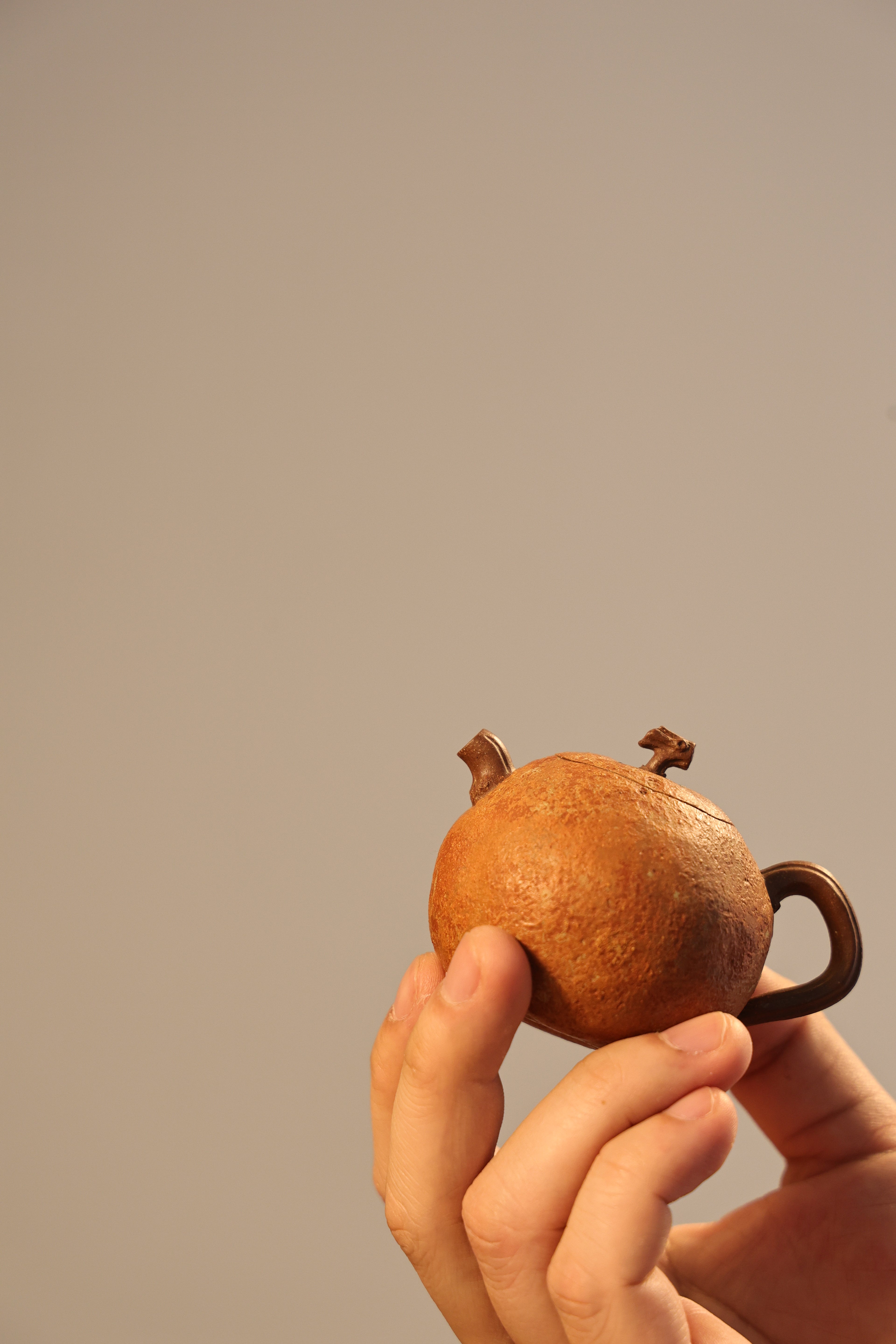 Handmade Yixing Zisha Teapot "Zi Zai Ye Ju"(Freedom Tangerine) | 自在野桔壶 - 91ml