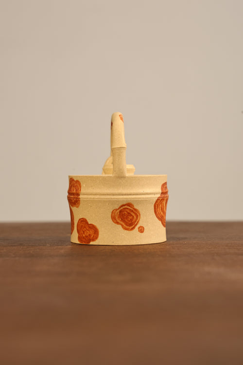 Handmade Yixing Zisha Teapot "Ban Zhu Ti Liang " (Mottled Bamboo) | 斑竹提梁 - 100ml