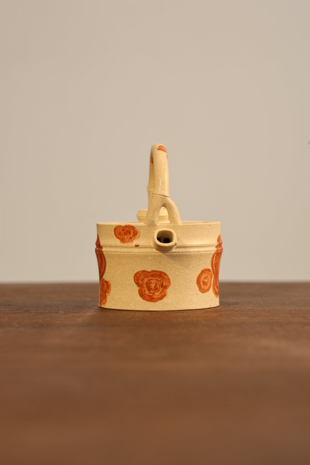 Handmade Yixing Zisha Teapot "Ban Zhu Ti Liang " (Mottled Bamboo) | 斑竹提梁 - 100ml