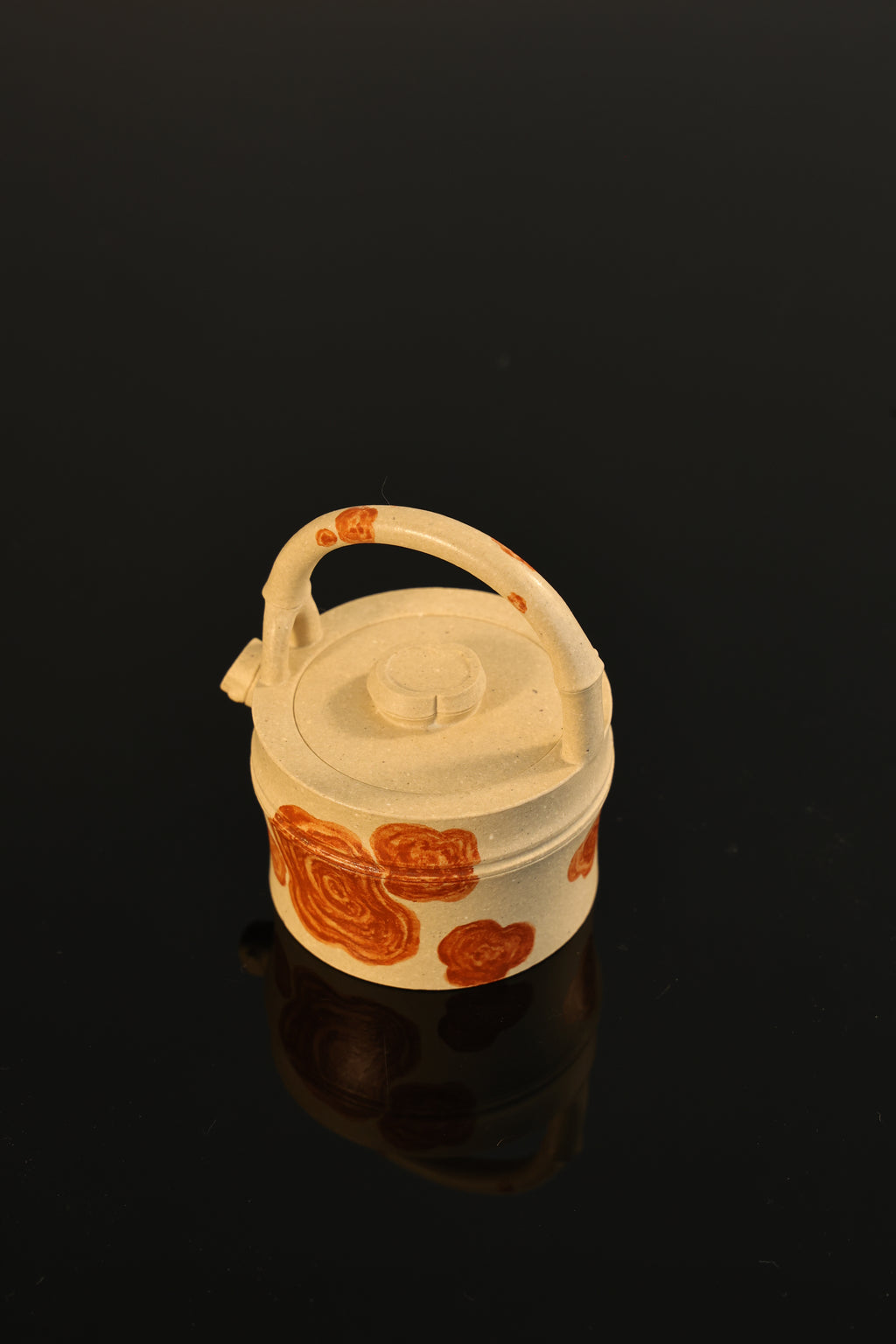 Handmade Yixing Zisha Teapot "Ban Zhu Ti Liang " (Mottled Bamboo) | 斑竹提梁 - 100ml