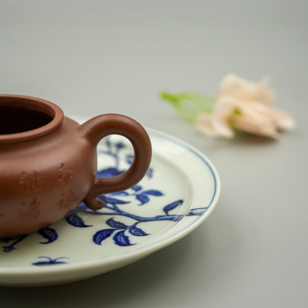 Fully Handmade Yixing Zisha Teapot "Fanggu" | 仿古带刻 - 200ml