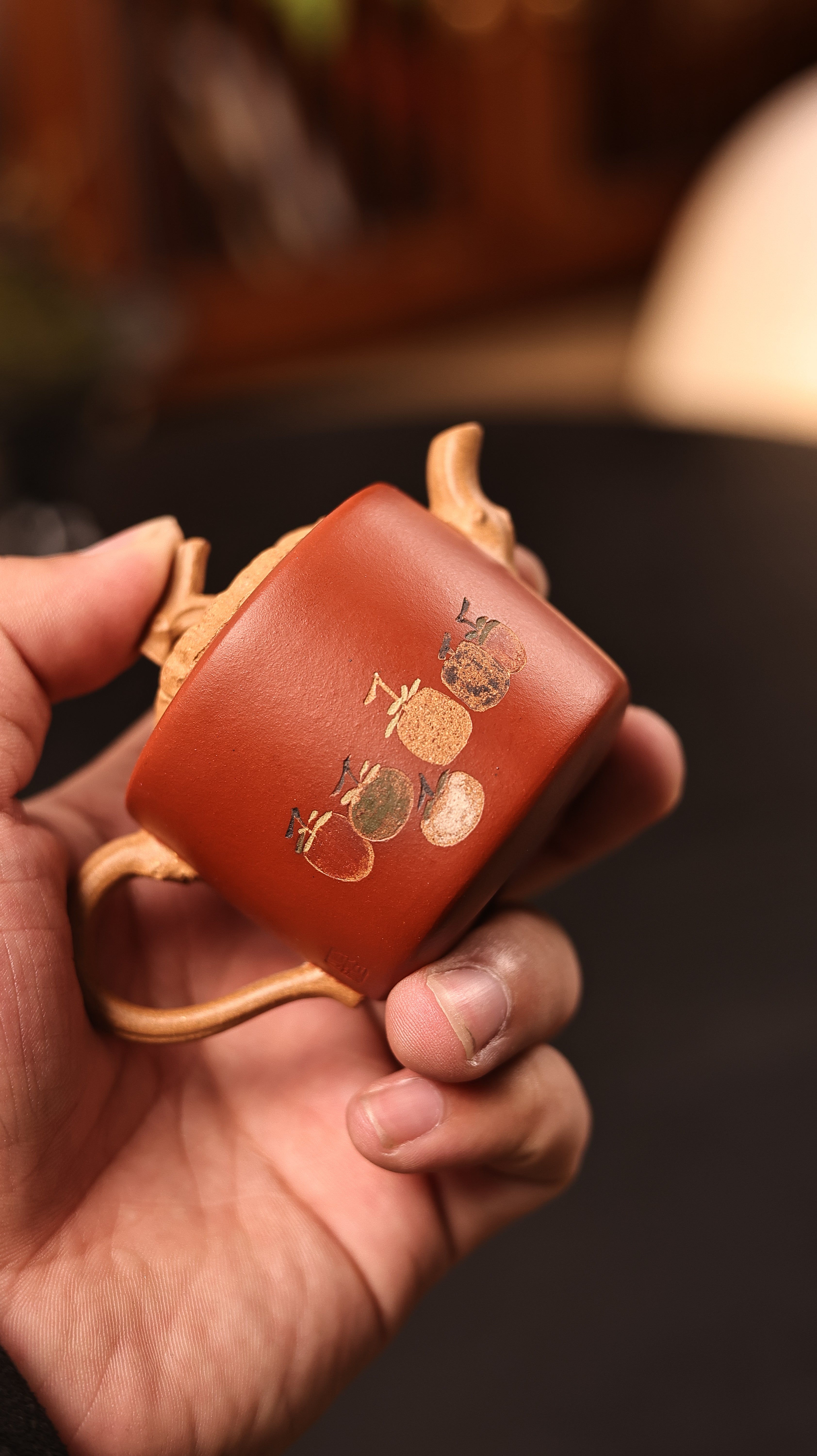 Handmade Yixing Zisha Teapot "Liu Shi Ji Xiang" (Six Auspicious Persimmons) | 六柿吉祥 - 94ml