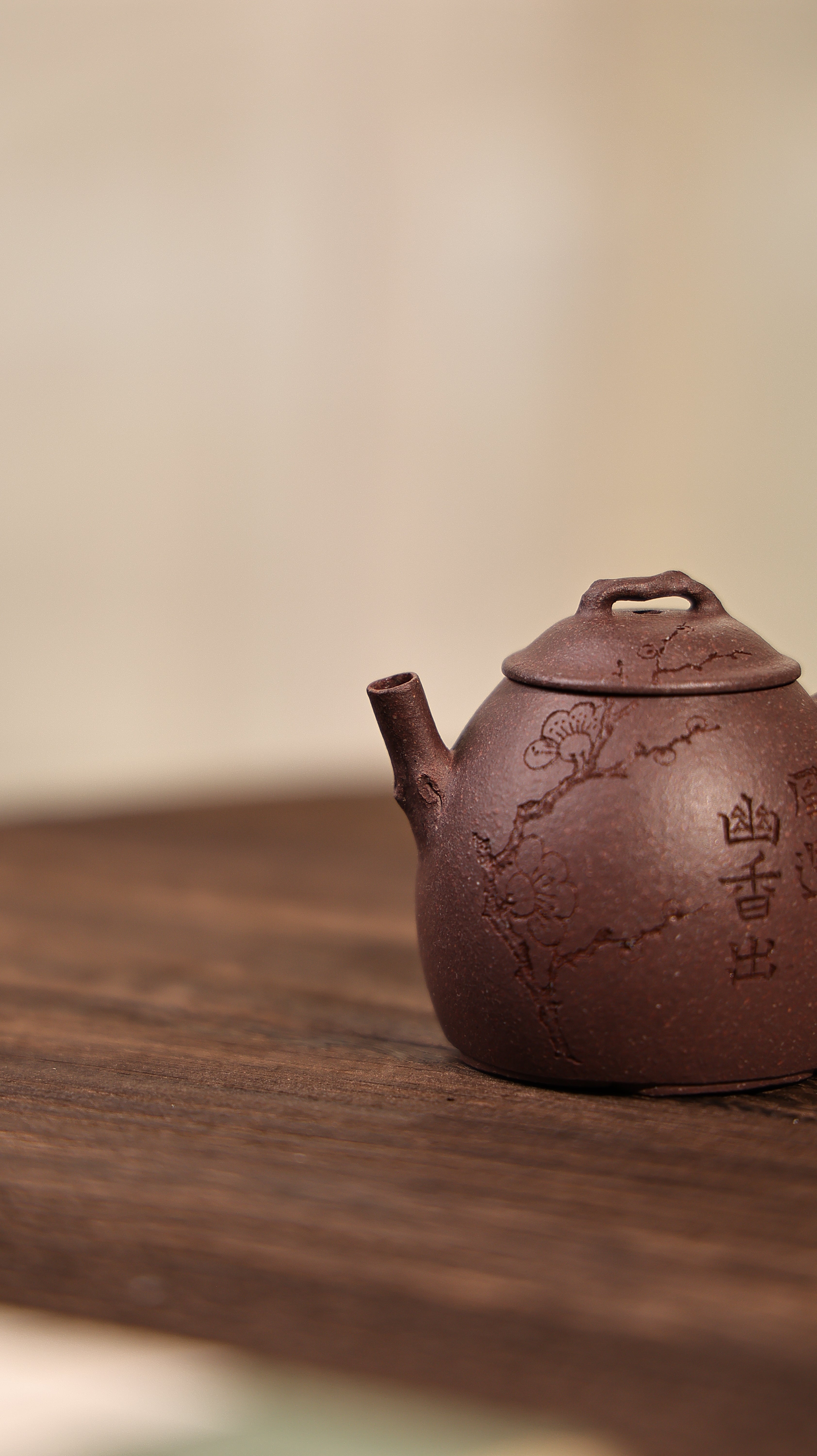 Handmade Yixing Zisha Teapot “Mei Yin Qin Quan” (Plum Blossom) | 梅隐秦权 - 97ml