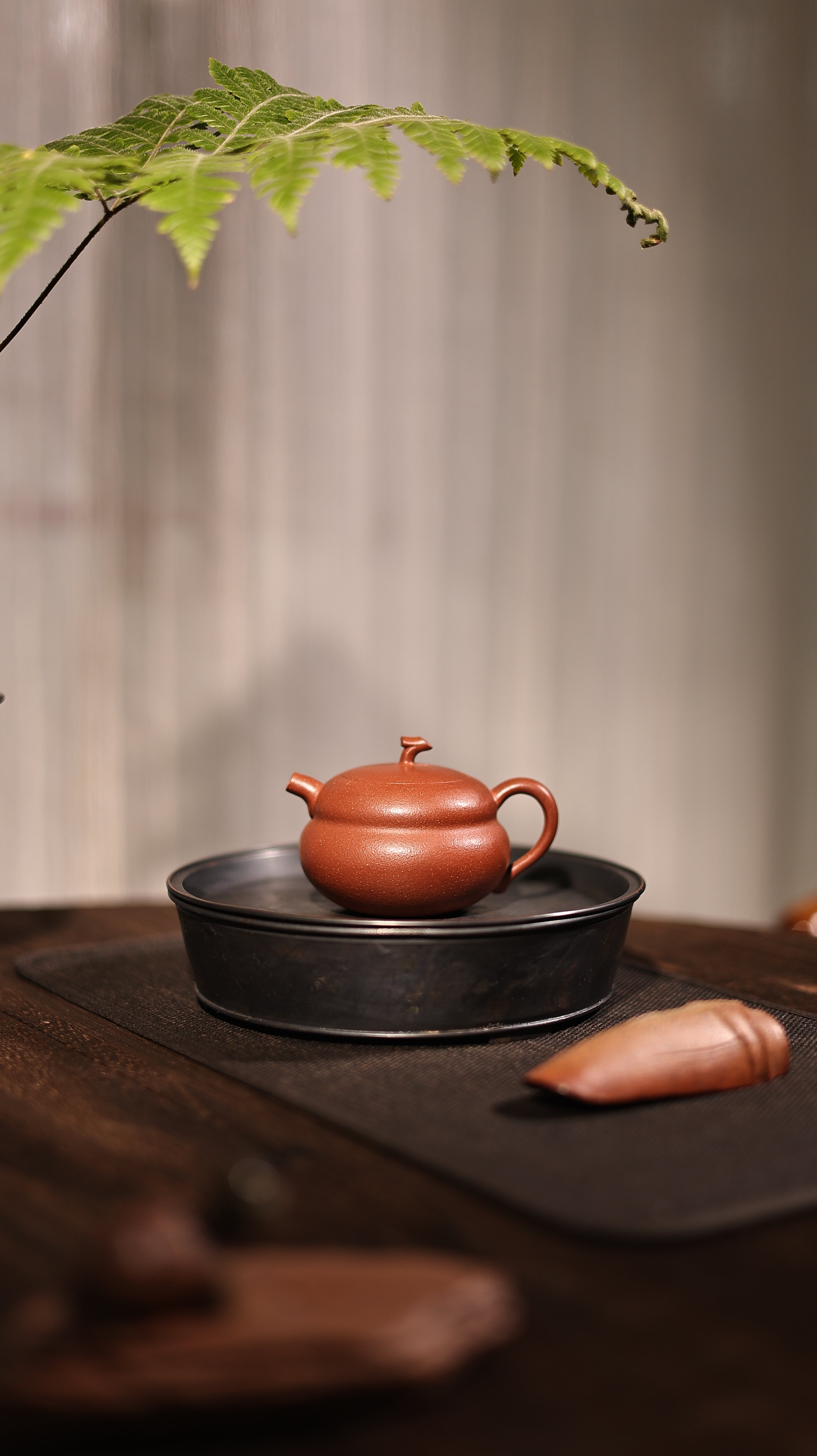 Handmade Yixing Zisha Teapot "Fu Yuan Hu Lu" (Fortunate Gourd) | 福圆葫芦 - 93 ml